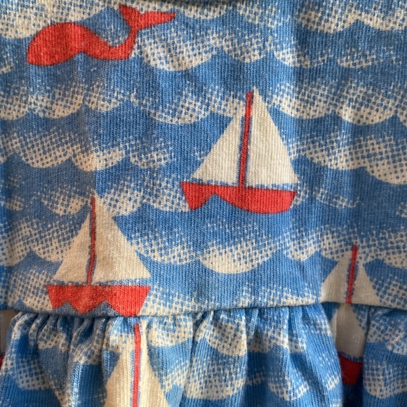 Sailboat Sleeveless Organic Cotton Dress 6M Made in Brooklyn USA - Picture 3 of 9